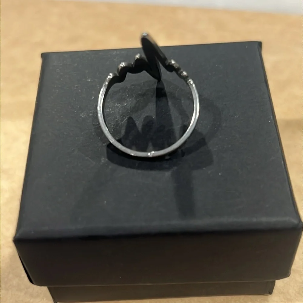 Stainless Steel Heartbeat Ring
